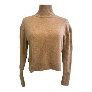 Free People 100% Cashmere Camel Turtleneck Sweater. Size XS
